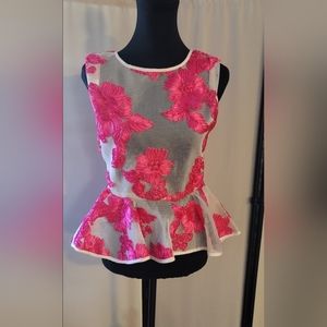 Pink and white Gracia top